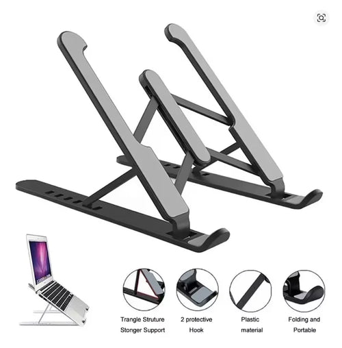 Foldable Laptop Stand Adjustable Portable Notebook Bracket Support Base Ergonomic Design Holder