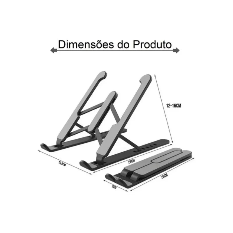 Foldable Laptop Stand Adjustable Portable Notebook Bracket Support Base Ergonomic Design Holder