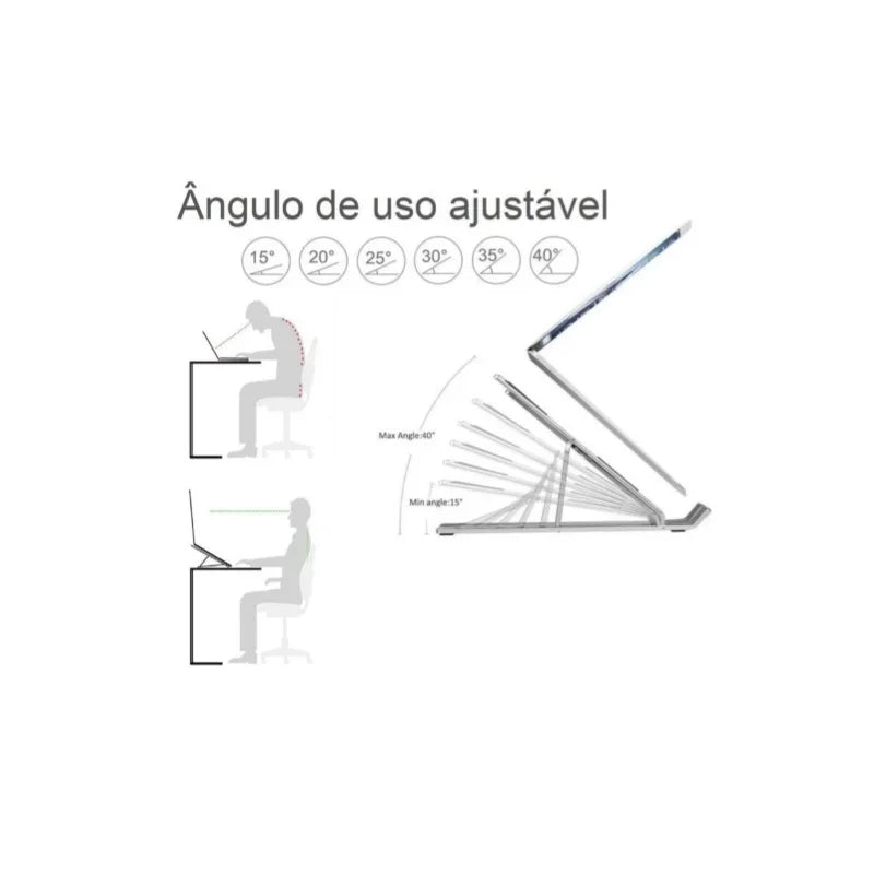 Foldable Laptop Stand Adjustable Portable Notebook Bracket Support Base Ergonomic Design Holder