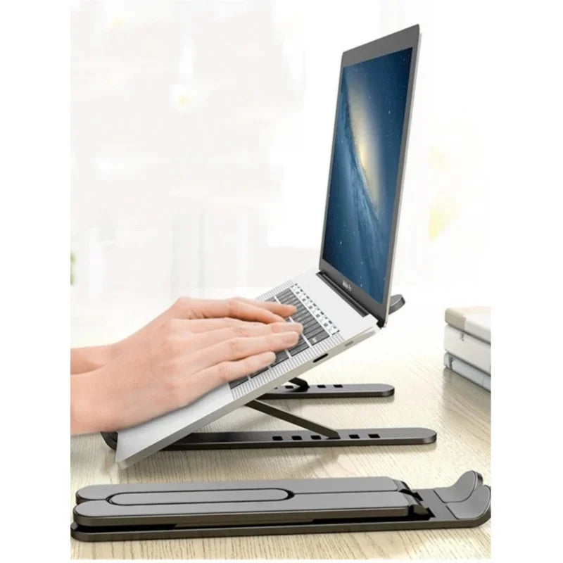 Foldable Laptop Stand Adjustable Portable Notebook Bracket Support Base Ergonomic Design Holder
