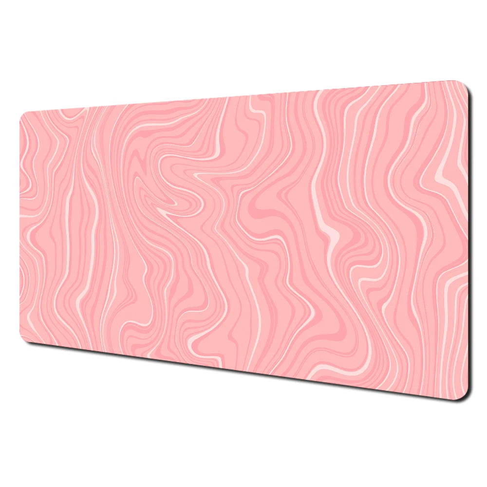 Pink Kawaii E-sports Gaming Mouse Pad Desk Mat Non-Slip Durable Stitched Edge Computer Mouse Pads Suitable for Office and Gaming